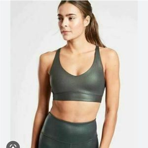 Athleta Astral Shimmer Bra, Size M Medium, Color Nordic Teal